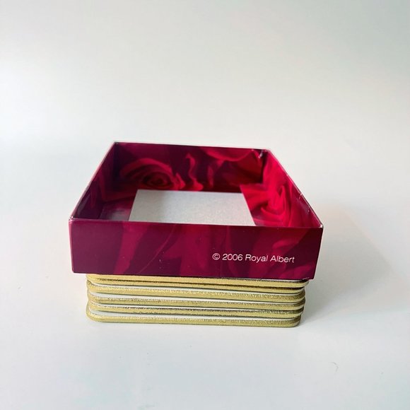 ✨2/$80, 3/$110✨Royal Albert Lady Carlyle Cork back Coasters - Set of 6 ,Y2K - Picture 8 of 11